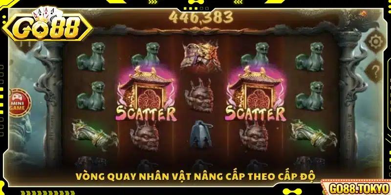 Vòng quay nhân vật được nâng cấp dần theo tiến trình chơi 