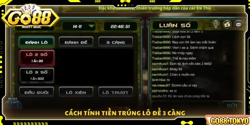 Công thức chi tiết để tính phần thưởng 3 càng 