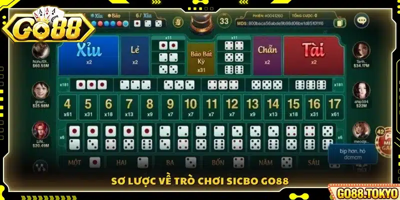 Giới thiệu khái quát về trò chơi Sicbo Go88 